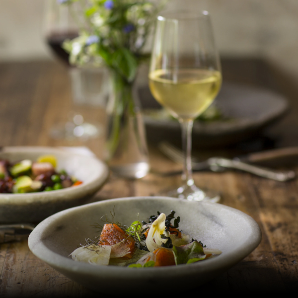 A fancy dining set up